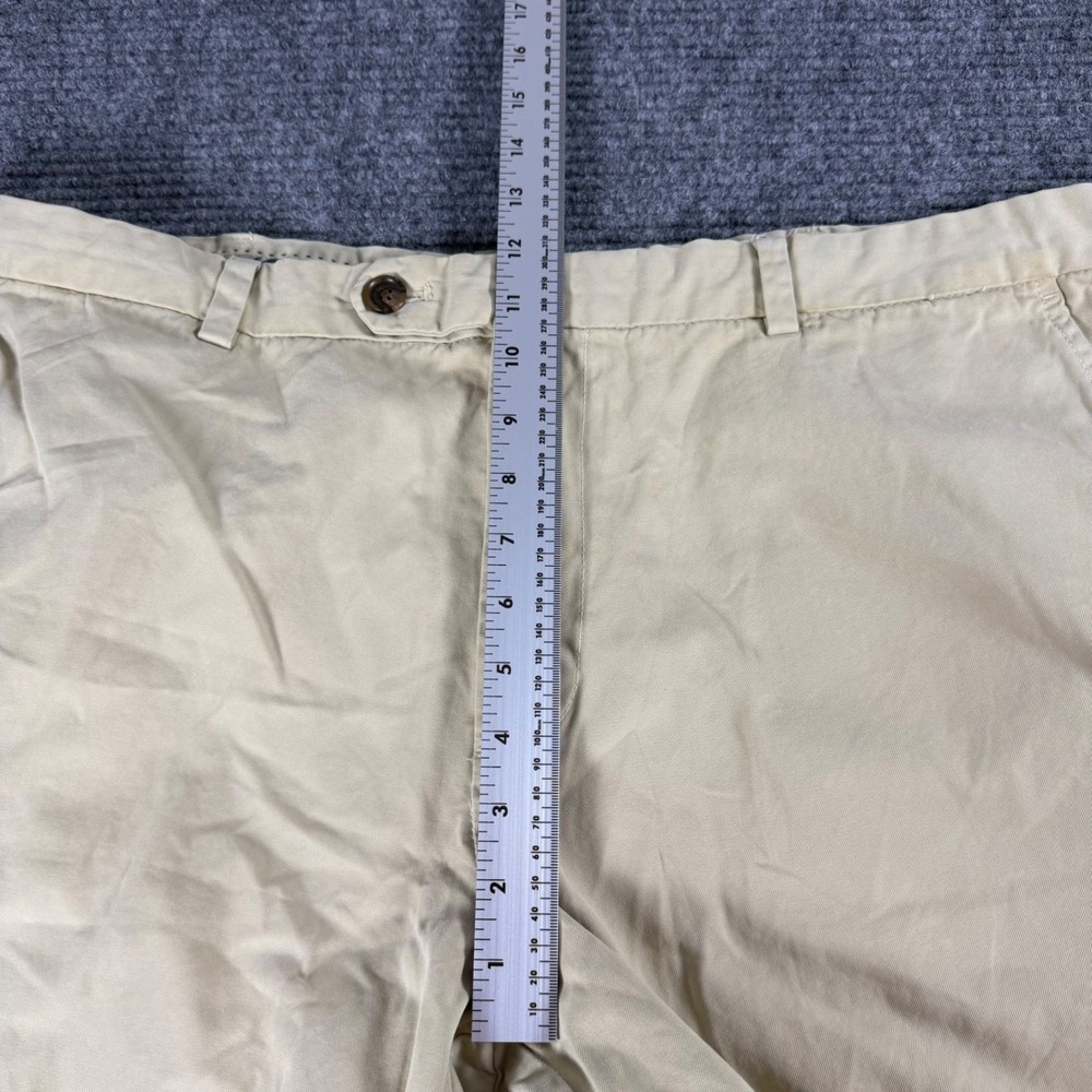 Brooks Brothers Mens Bermuda Shorts 42 Tan Khaki Cotton Twill Flat Front Chino - Picture 7 of 12